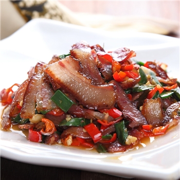 石坝米糠腊猪脸 农家自制湖南特产腊味烟熏猪头皮腊猪头免切150g