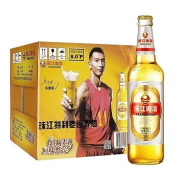 珠江特制麦香啤酒  600M/瓶