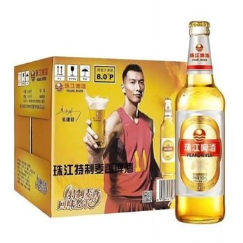 珠江精品麦香啤酒  600ML/瓶